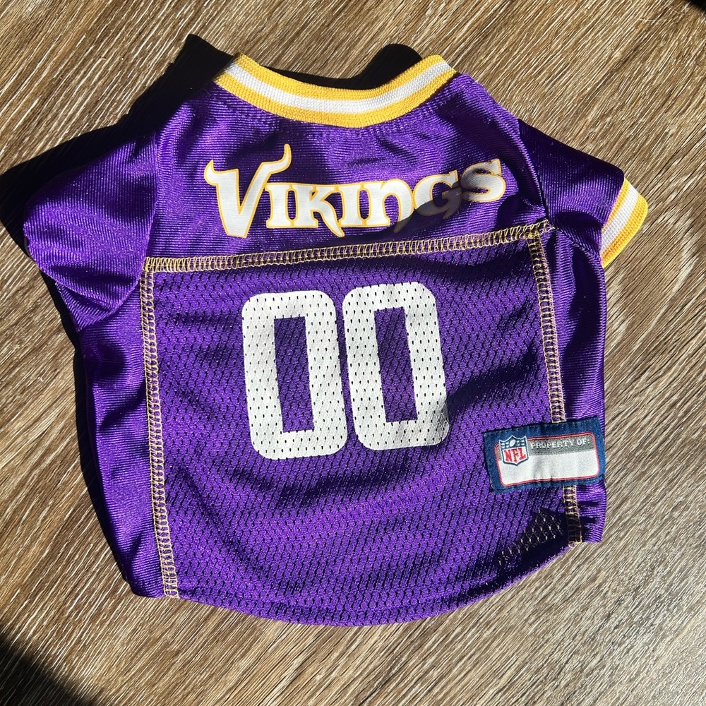 Dog Minnesota Vikings NFL Pet Wear Mesh Jersey-Small